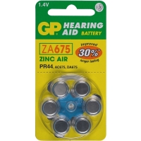 GP Hörapparatsbatterier blå | GP PR44 | 6-pack GPZA675 215132