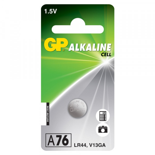 GP LR44 Alkaline knappcellsbatteri | 1st GPA76 215042 - 1