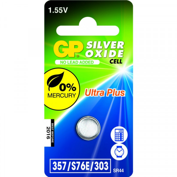 GP SR44 Silveroxid knappcellsbatteri 040UP357C1 GP357 215082 - 1