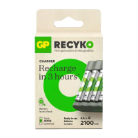 GP USB Batteriladdare + 4st GP 2100 ReCyko uppladdningsbara AA batterier AA AAA HR03 HR06 AGP00104