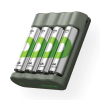 GP USB Batteriladdare + 4st GP 2100 ReCyko uppladdningsbara AA batterier AA AAA HR03 HR06 AGP00104 - 2