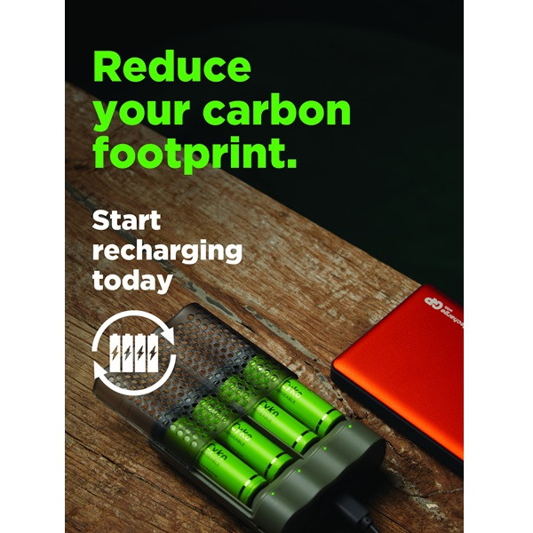 GP USB Batteriladdare + 4st GP 950 ReCyko uppladdningsbara AAA batterier AA AAA HR03 HR06 AGP00107 - 2