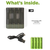 GP USB Batteriladdare + 4st GP 950 ReCyko uppladdningsbara AAA batterier AA AAA HR03 HR06 AGP00107 - 6
