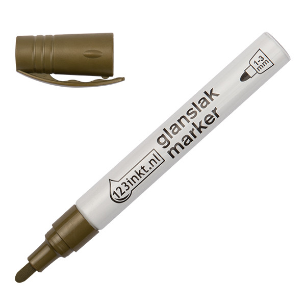 Glansig lackpenna 1.0mm - 3.0mm | 123ink | guld 300832 - 1