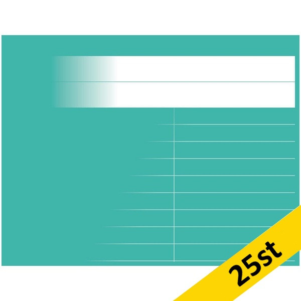 Gloshäfte A6L linjerat | 8,5mm | petrol | 25st SE000812 - 1