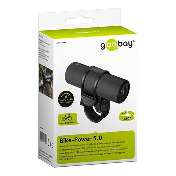Cykelpowerbank lämplig för USB-A och USB-C 5.000 mAh | Goobay K105005164 - 8