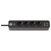 Grenuttag | 4 uttag + USB | svart | 1,5m 1153240006 399501