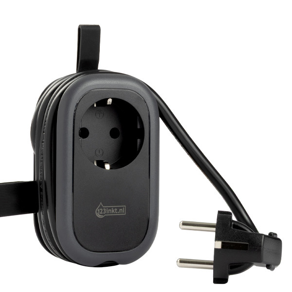 Grenuttag 1,13m | 1 uttag + USB | svart | 123ink 390025 - 3