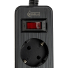 Grenuttag 2m | 5 uttag + USB | svart | 123ink 390029 - 2