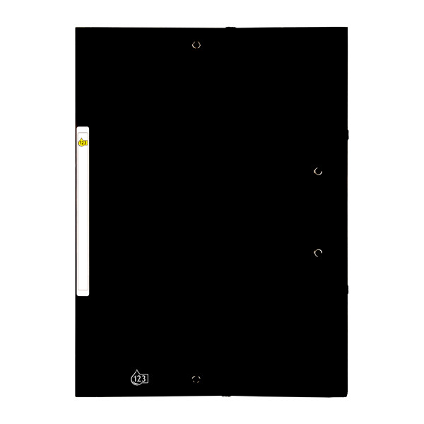 Gummibandsmapp A4 (kartong) | 123ink | svart 400116306C 55501EC 390530 - 1