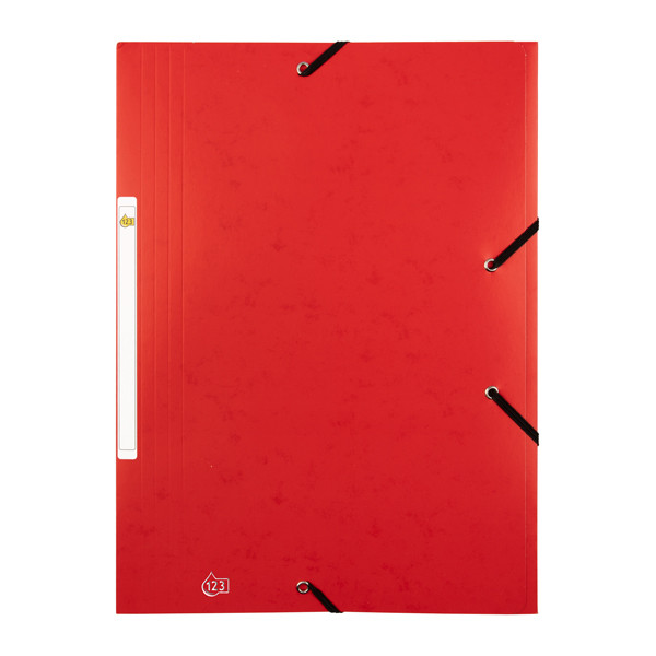 Gummibandsmapp A4 (kartong) | 123ink röd⭐ 390533 - 1