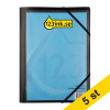 Gummibandsmapp A4 (plast) | 123ink svart 5st 301398 - 1