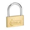 Hänglås med nyckel | 123ink | mässing 302579 - 2