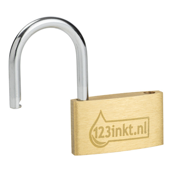 Hänglås med nyckel | 123ink | mässing 302579 - 3