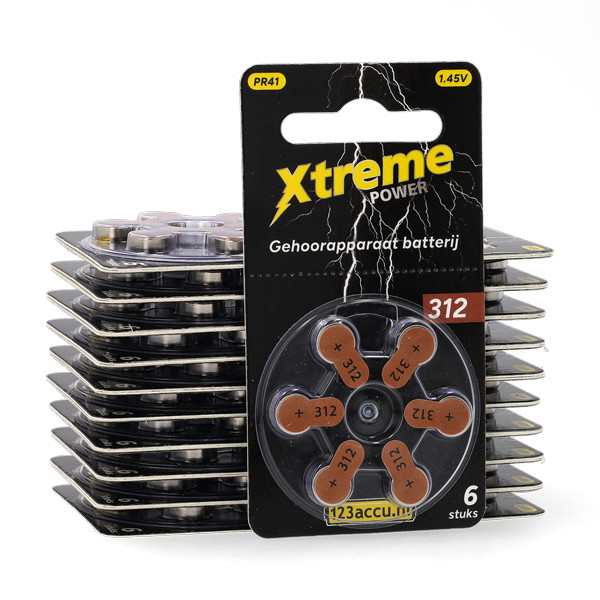 Hörapparatsbatterier 312 brun | 123ink Xtreme Power 120st ADR00370 - 1