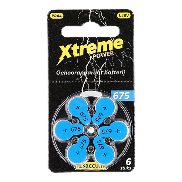 Hörapparatsbatterier 675 blå | 123ink Xtreme Power 6st ADR00361 - 1