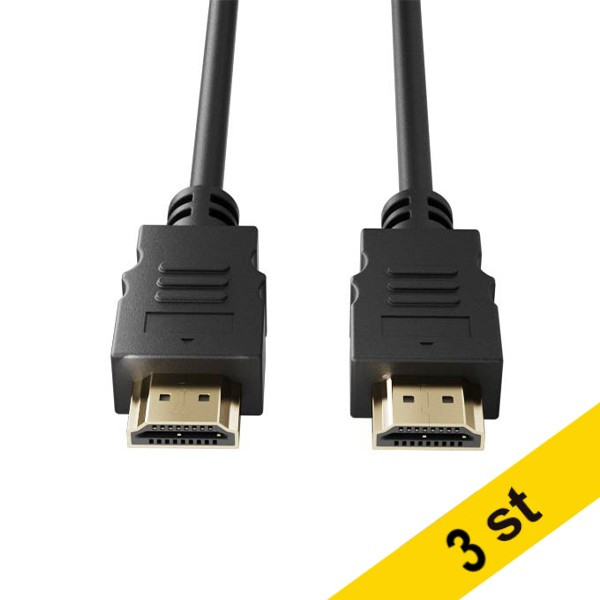 HDMI-kabel 1,4 | 0,5m | 123ink | svart 3st 302478 - 1