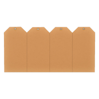 HF2 Etiketter med upphängningsögla 60 x 120mm chamois | 1.000st 395007 226904