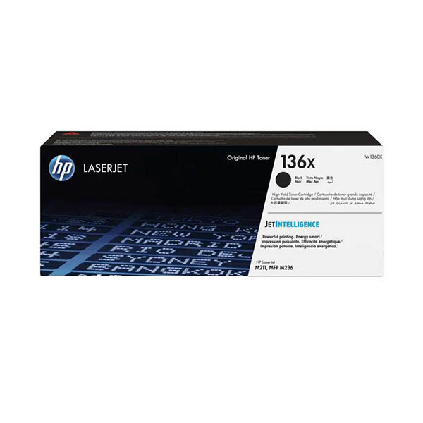 HP 136X (W1360X) svart toner hög kapacitet (original) 133102 - 1