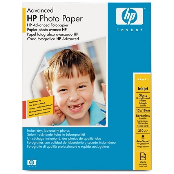 HP 13x18cm 250g HP Q8696A fotopapper | Advanced Glossy | 25 ark Q8696A 064870 - 1