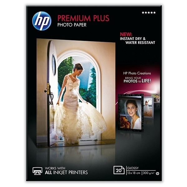 HP 13x18cm 300g HP CR676A fotopapper | Premium Plus Glossy | 20 ark CR676A 064970 - 1