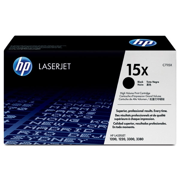 HP 15X (C7115X) svart toner hög kapacitet (original) C7115X 032132 - 1