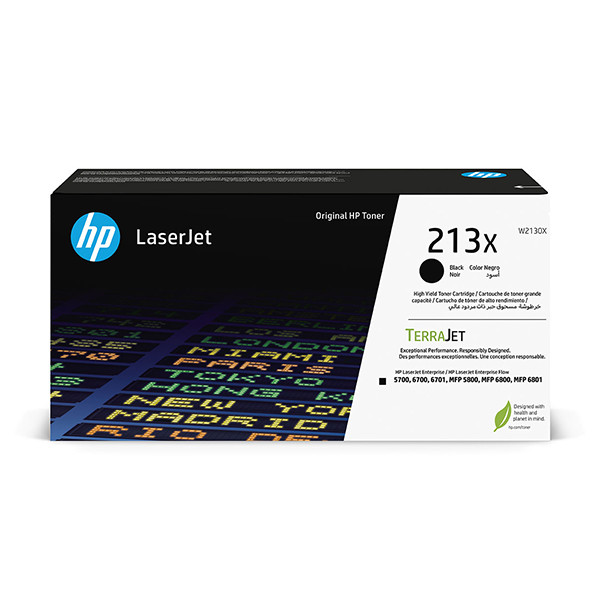 HP 213X (W2130X) svart toner hög kapacitet (original) W2130X 133036 - 1