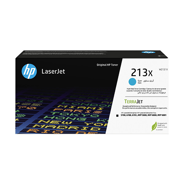 HP 213X (W2131X) cyan toner hög kapacitet (original) W2131X 133038 - 1