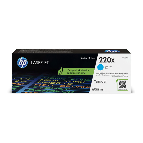 HP 220X (W2201X) cyan toner hög kapacitet (original) W2201X 133022 - 1