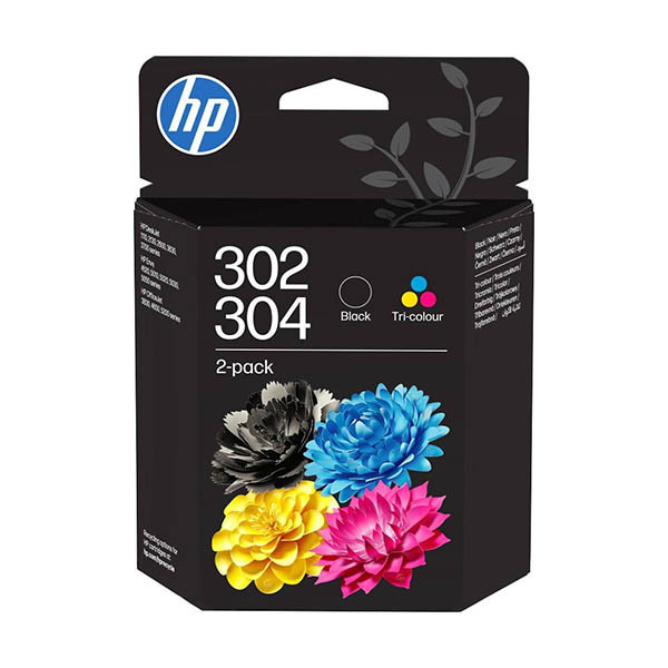 HP 302/304 (B82L1AE) svart + färg bläckpatron 2-pack (original) 055630 - 1