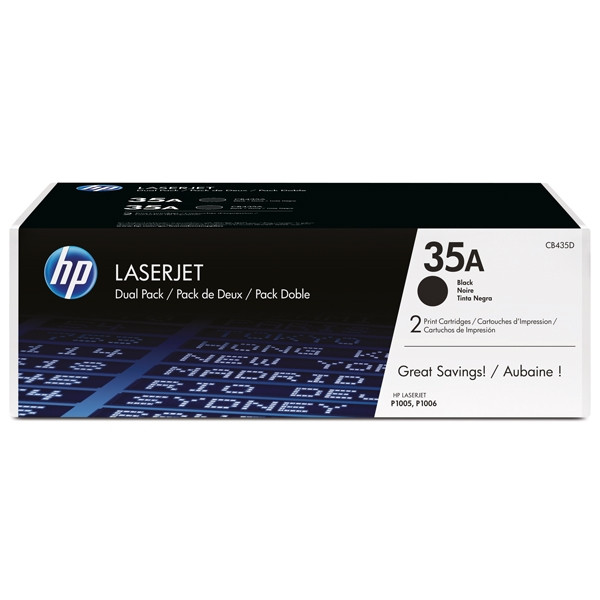 HP 35AD (CB435AD) svart toner 2-pack (original) CB435AD 054090 - 1