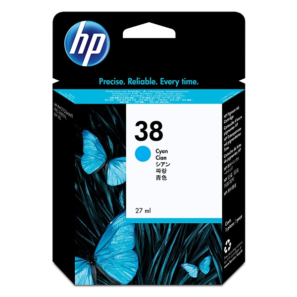 HP 38 (C9415A) cyan bläckpatron (original) C9415A 030466 - 1