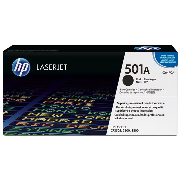 HP 501A (Q6470A) svart toner (original) Q6470A 039580 - 1