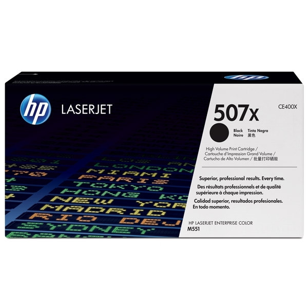 HP 507X (CE400X) svart toner hög kapacitet (original) CE400X 054040 - 1