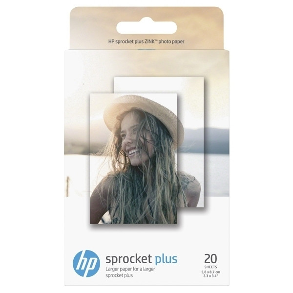 HP 5,8x8,7cm HP 2LY72A ZINK fotopapper | Sprocket Plus självhäftande | 20 ark 2LY72A 151142 - 1