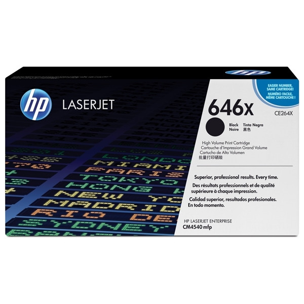 HP 646X (CE264X) svart toner hög kapacitet (original) CE264X 039954 - 1