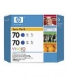 HP 70 (CB349A) blå bläckpatron 2-pack (original) 030846 - 1