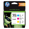 HP 711 (P2V32A) C/M/Y bläckpatron 3-pack (original) 055298 - 1