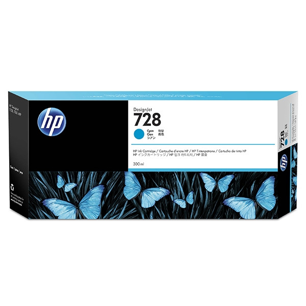 HP 728 (F9K17A) cyan bläckpatron extra hög kapacitet (original) F9K17A 044498 - 1