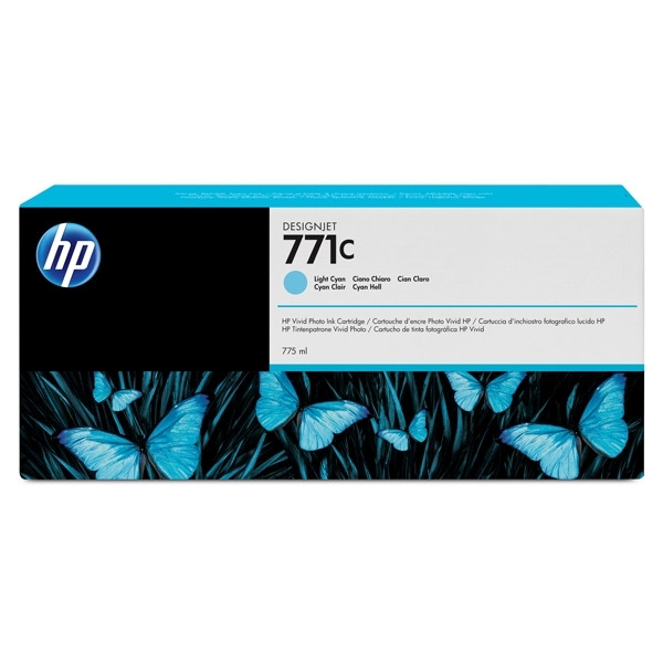 HP 771C (B6Y12A) ljus cyan bläckpatron (original) B6Y12A 044250 - 1