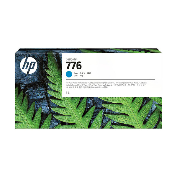 HP 776 (1XB09A) cyan bläckpatron (original) 1XB09A 093266 - 1