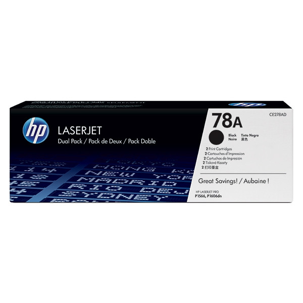 HP 78AD (CE278AD) svart toner 2-pack (original) CE278AD 054104 - 1