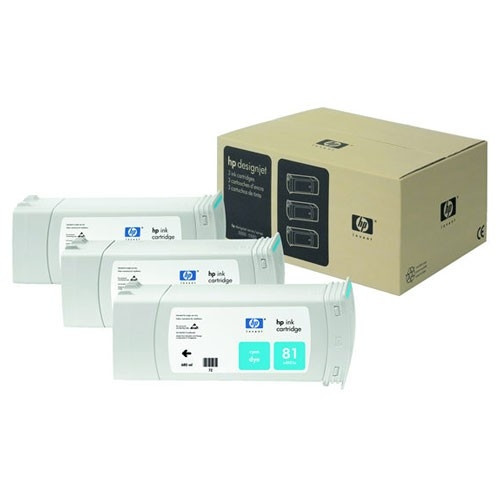 HP 81 (C5067A) cyan bläckpatron multipack (original HP) C5067A 031455 - 1