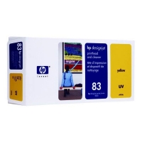 HP 83 (C4963A) gul UV skrivhuvud och huvudrengörare (original) C4963A 031650