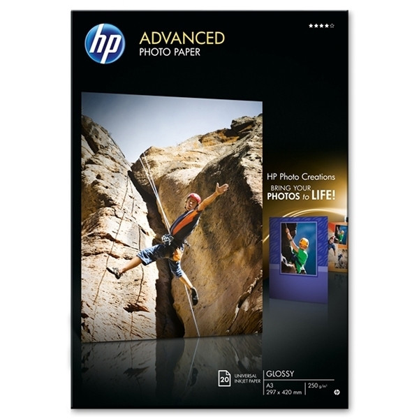 HP A3 250g HP Q8697A fotopapper | Advanced | 20 ark Q8697A 150372 - 1