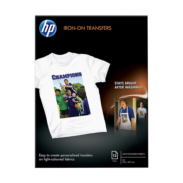 HP T-shirt transferfolie A4 | white/light textiles | HP | 12 ark C6050A 064994 - 1