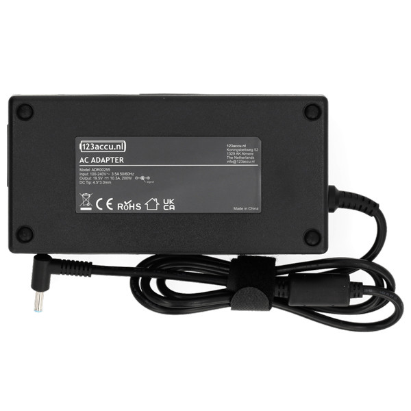 HP adapter 19,5V | 10,3A | 200W (varumärket 123ink) 491C7AA 4SC19AAABB 4SC19AAUUZ 613766-002 815680-001 ADR00255 - 2