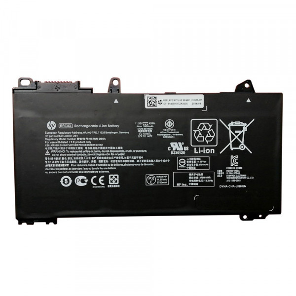 HP batteri 11,55V | 3750mAh | RE03XL | HSTNN-UB7R | L32407-541 (original) HSTNN-DB9A HSTNN-OB1C HSTNN-UB7R L32407-2B1 L32407-541 AHP00661 - 1
