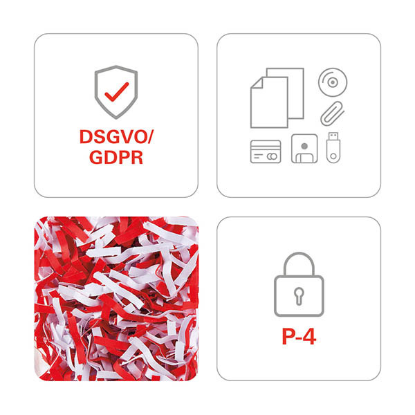 Dokumentförstörare P4 | HSM Securio P44i | strimlar [PALLFRAKT 105kg] 213436 - 4