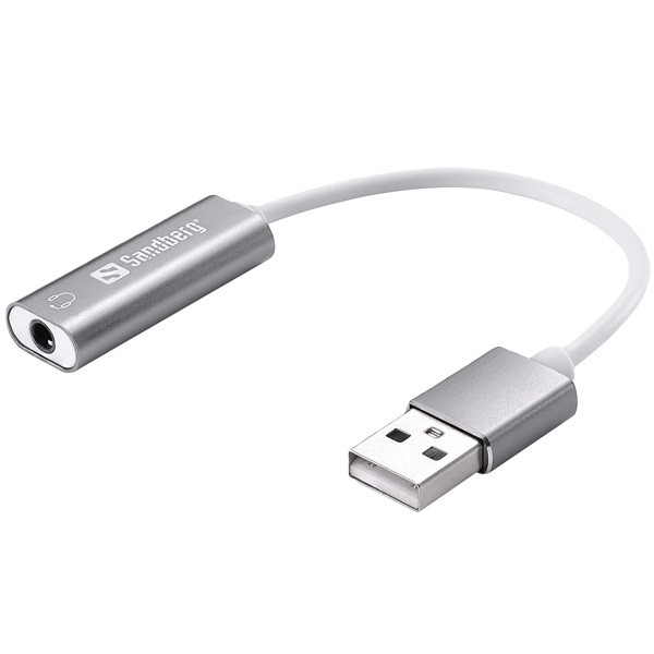 Headset USB converter, Silver/Vit 134-13 360909 - 1